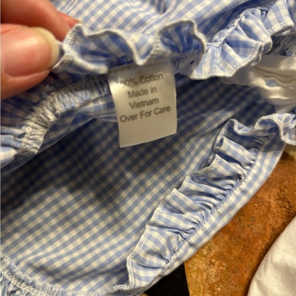 Les Petits Soleils size 3 month little girl outfit. Top ties on both sides - Picture 5 of 6